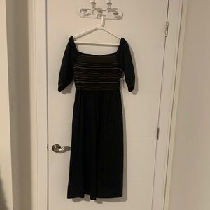 Old Navy Black and Brown Long Sleeve Dress